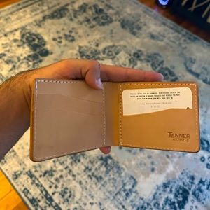 Tanner Goods Made in USA Natural Utility Bifold Wallet